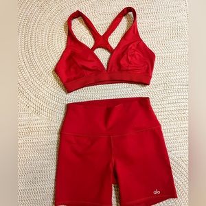 Red Alo Matching Set